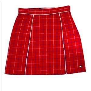 Tommy Hilfiger Red Plaid Pleated skirt.